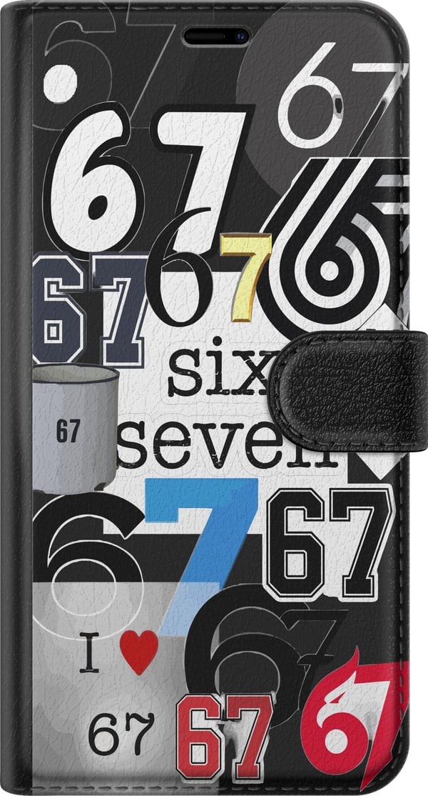 Kompatibelt Lommeboketui til OnePlus Nord 2 5G 67 meme six seven collage – viralt internettmeme i trendy 6–7-stil med moderne grafikk og humoristisk