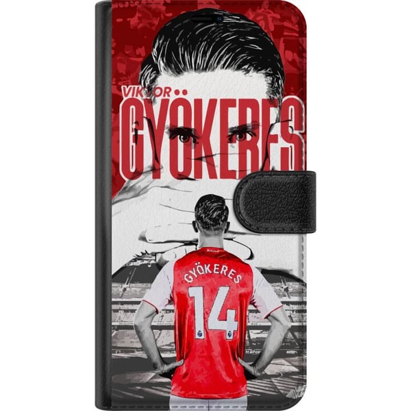 Kompatibelt Plånboksfodral till Samsung Galaxy S9+ Viktor Gyökeres Arsenal illustration – Fotbollskonst med tröja nummer 14