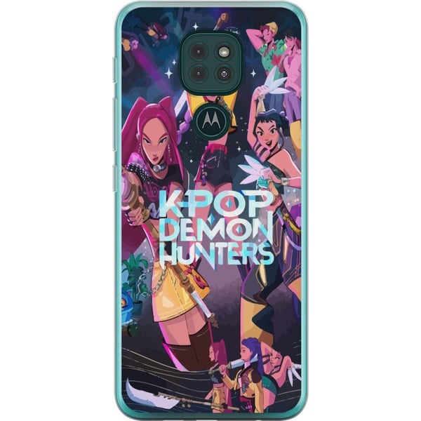 Kompatibel Mobilcover til Motorola Moto G9 Play K-pop-dæmonjægere Fuld holdkamp Idoler Magiske klinger Kosmisk glød