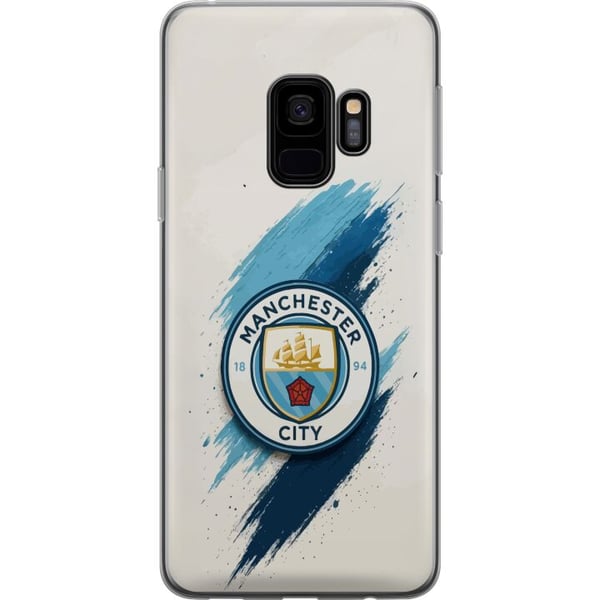 Kompatibel Mobilcover til Samsung Galaxy S9 Manchester City fodbold Jack Grealish blå penselstrøg illustration