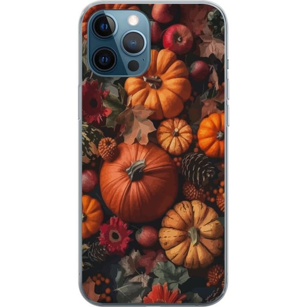 Kompatibelt Mobildeksel til Apple iPhone 12 Pro Høstmotiv plakat gresskar halloween høst innhøsting epler rustikk dekor blomster høst sesong design