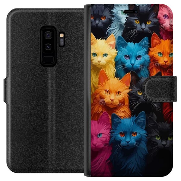 Kompatibelt Plånboksfodral till Samsung Galaxy S9+ Katter Kompatibelt Plånboksfodral till Samsung Galaxy S9+ Katter