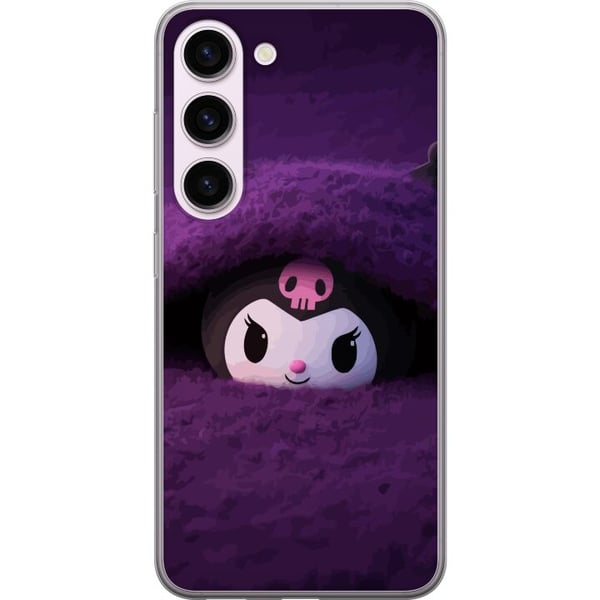 Kompatibel Mobilcover til Samsung Galaxy S23 Kuromi-inspireret figur i et lilla, fluffy fantasymiljø med mystisk kawaii-stemning
