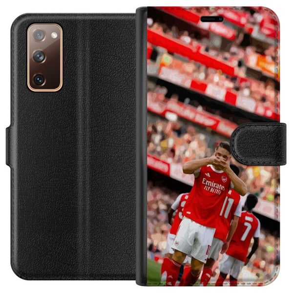 Kompatibelt Lommeboketui til Samsung Galaxy S20 FE Arsenal-illustrasjon – Martin Ødegaard i fotballdrakt, målgestdesign