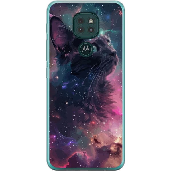 Kompatibel Mobilcover til Motorola Moto G9 Play Katten i Galaksen