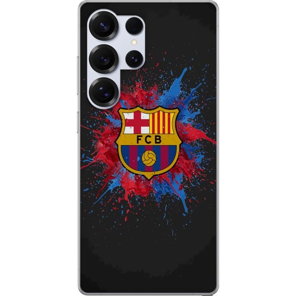 Kompatibel Mobilcover til Samsung Galaxy S25 Ultra Barcelona Splash Art med FC Barcelonas emblem i blå og rød, perfekt til fodboldfans Kompatibel Mobilcover til Samsung Galaxy S25 Ultra Barcelona Splash Art med FC Barcelonas emblem i blå og rød, perfekt til fodboldfans