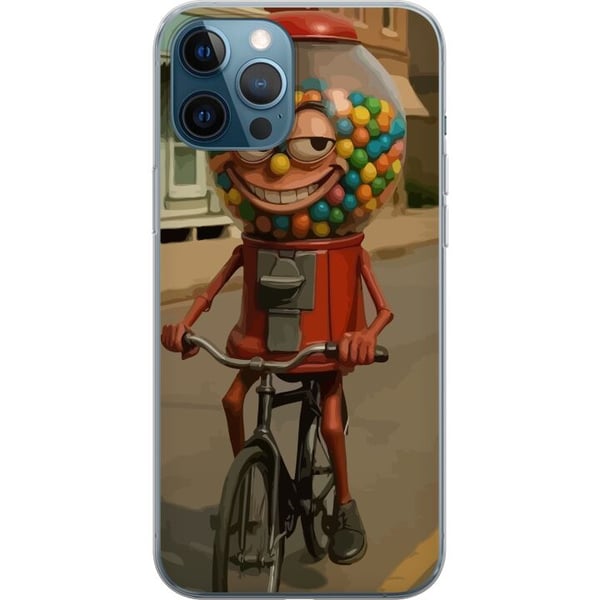 Kompatibelt Mobilskal till Apple iPhone 12 Pro Italian Brainrot illustration – Rolig godismaskin cyklar i retrodesign