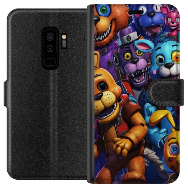 Kompatibelt Plånboksfodral till Samsung Galaxy S9+ Färgstarka animatroniska figurer med neonljus och intensiv skräckinspirerad spelkänsla Kompatibelt Plånboksfodral till Samsung Galaxy S9+ Färgstarka animatroniska figurer med neonljus och intensiv skräckinspirerad spelkänsla