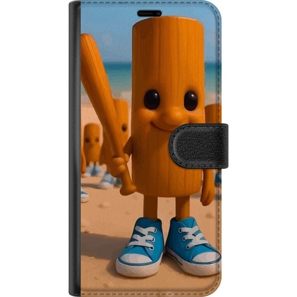 Kompatibelt Plånboksfodral till Samsung Galaxy S20+ Italian Brainrot strandmotiv – Träfigur med blå skor och basebollträ poster
