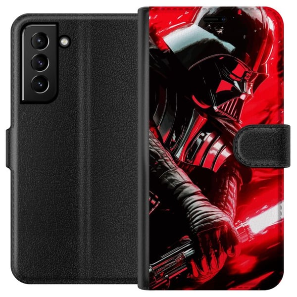 Kompatibelt Lommeboketui til Samsung Galaxy S21+ 5G Darth Vader med rødt lyssverd kraftfullt futuristisk design inspirert av galaksens mørke side Kompatibelt Lommeboketui til Samsung Galaxy S21+ 5G Darth Vader med rødt lyssverd kraftfullt futuristisk design inspirert av galaksens mørke side