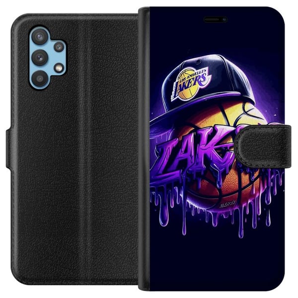 Kompatibelt Plånboksfodral till Samsung Galaxy A32 5G Lakers NBA Basketball USA Team