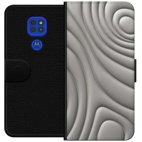 Kompatibel Tegnebogsetui til Motorola Moto G9 Play Sølvbølger