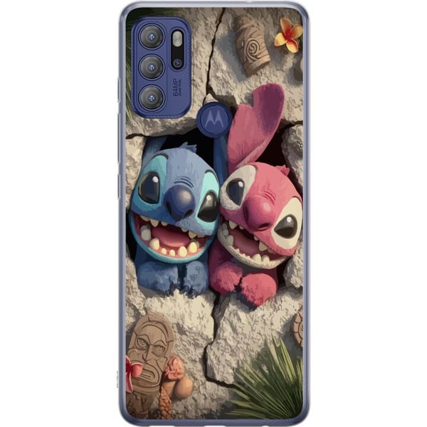 Kompatibel Mobilcover til Motorola Moto G60S Stitch Angel Lilo & Stitch Motiv Disney Kärlek Seriefigur