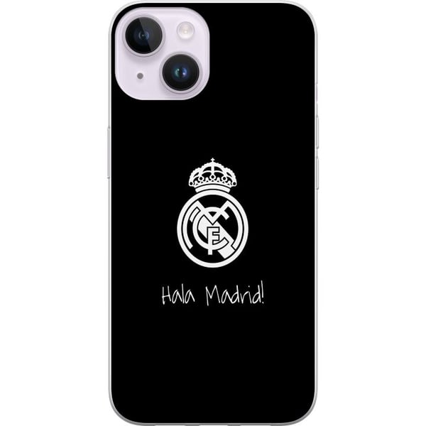 Kompatibel Mobilcover til Apple iPhone 14 Real Madrid Emblem Fotboll Stolthet Vit Guld Klubbmärke