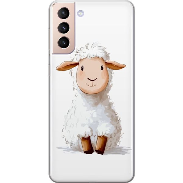 Kompatibelt Mobilskal till Samsung Galaxy S21 Sött Lamm – tecknad stil för barn & babyprodukter