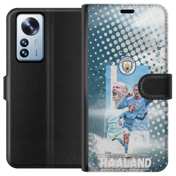 Kompatibel Tegnebogsetui til Xiaomi 12 Pro Erling Haaland Manchester City Norge målgaranti enorm fysik og knivskarpe afslutninger der gør ham til Cit