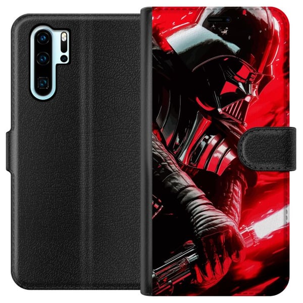 Kompatibel Tegnebogsetui til Huawei P30 Pro Darth Vader med rødt lyssværd kraftfuldt futuristisk design inspireret af galaksens mørke side Kompatibel Tegnebogsetui til Huawei P30 Pro Darth Vader med rødt lyssværd kraftfuldt futuristisk design inspireret af galaksens mørke side