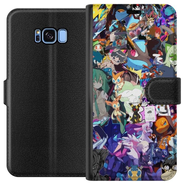 Kompatibelt Plånboksfodral till Samsung Galaxy S8 Pokémon Blaze Kompatibelt Plånboksfodral till Samsung Galaxy S8 Pokémon Blaze