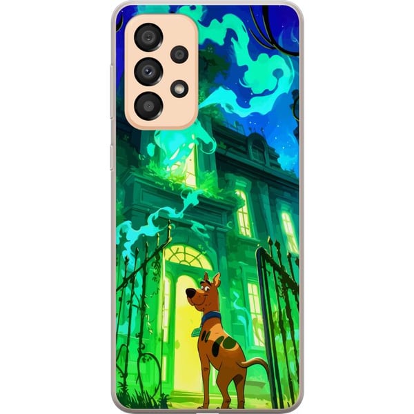 Yhteensopiva Puhelinkuori Samsung Galaxy A33 5G Scooby Doo kummitustalo-juliste sarjakuva mysteeri koira aave vihreä karmiva Halloween retro sarja ta
