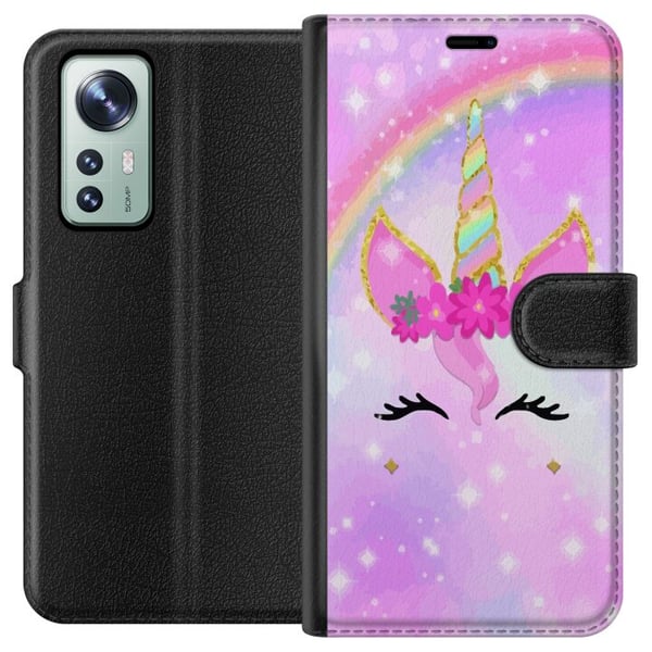 Yhteensopiva Lompakkokotelo Xiaomi 12 Yksisarvistä kasvot