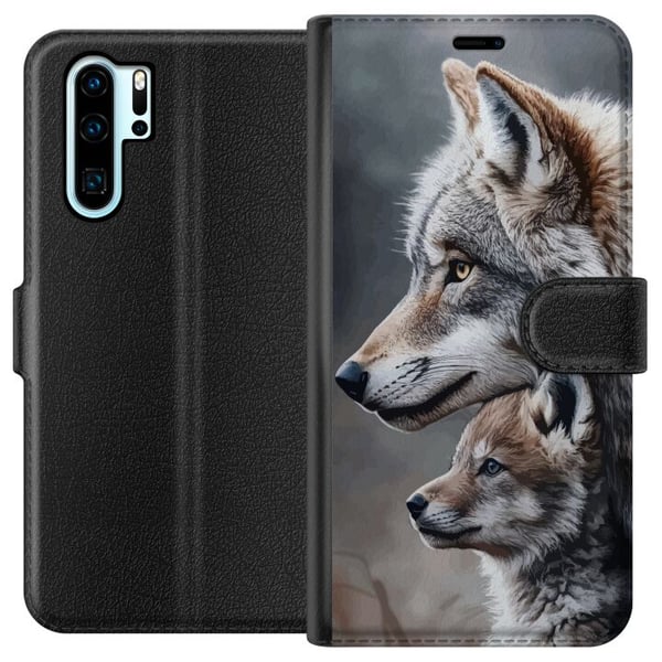Yhteensopiva Lompakkokotelo Huawei P30 Pro Sudet Villi Luonto Eläin Mystinen