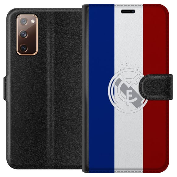 Kompatibelt Plånboksfodral till Samsung Galaxy S20 FE Trikolor-inspirerad sportdesign i blått vitt rött – kraftfull fotbollsinspirerad illustration m