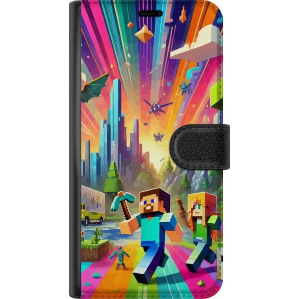 Kompatibel Tegnebogsetui til Samsung Galaxy S21 Fortnite vs Minecraft