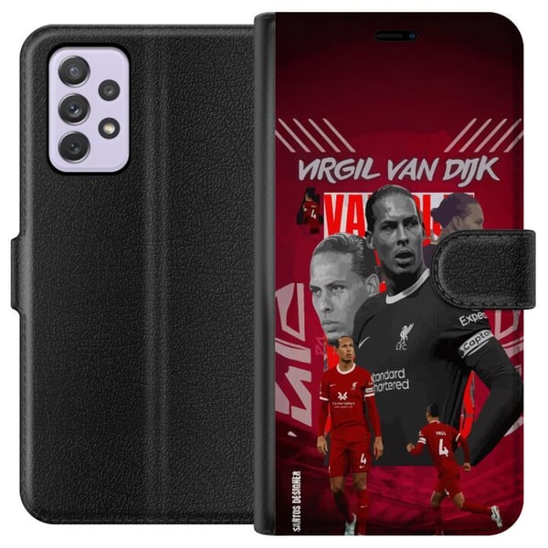 Kompatibelt Lommeboketui til Samsung Galaxy A52s 5G Virgil van Dijk Liverpool Nederland kraftfull forsvarsgeneral stabil trygg og en av verdens beste
