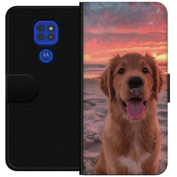 Kompatibel Tegnebogsetui til Motorola Moto G9 Play Hund