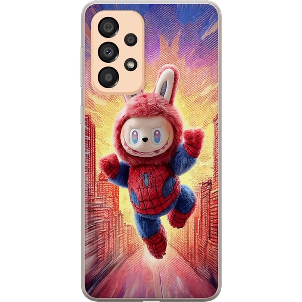 Yhteensopiva Puhelinkuori Samsung Galaxy A33 5G Nukkuva koiranpentu silmälasit päässä kirjan päällä, lämminhenkinen ja kodikas aihe, jossa on suloine