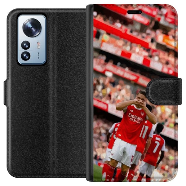 Yhteensopiva Lompakkokotelo Xiaomi 12 Pro Arsenal-kuvitus – Martin Ødegaard jalkapallopaidassa, maalijuhlan design Yhteensopiva Lompakkokotelo Xiaomi 12 Pro Arsenal-kuvitus – Martin Ødegaard jalkapallopaidassa, maalijuhlan design