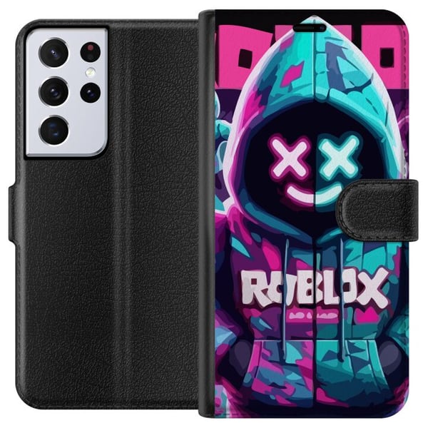 Kompatibel Tegnebogsetui til Samsung Galaxy S21 Ultra 5G Roblox