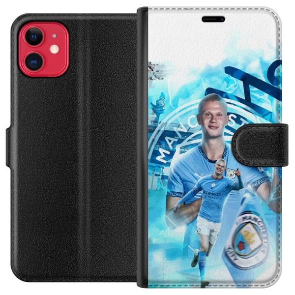 Kompatibel Tegnebogsetui til Apple iPhone 11 Erling Haaland Manchester City Norge ultrahurtig og stærk angriber med utrolig effektivitet og topniveau Kompatibel Tegnebogsetui til Apple iPhone 11 Erling Haaland Manchester City Norge ultrahurtig og stærk angriber med utrolig effektivitet og topniveau