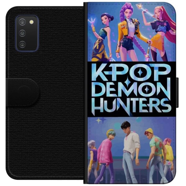 Kompatibelt Lommeboketui til Samsung Galaxy A03s Kpop Demon Hunters koreansk idolband plakat anime gaming fantasy tegnefilm retrostil fanart design