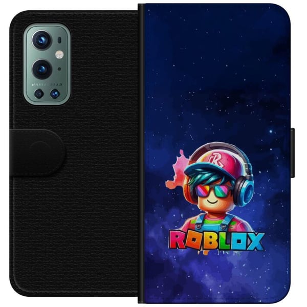 Yhteensopiva Lompakkokotelo OnePlus 9 Pro Roblox Space Explorer -design futuristinen avaruusteema värikkäillä yksityiskohdilla pelitunnelmaa ja sinis