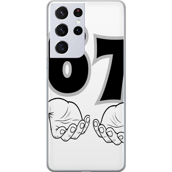 Kompatibelt Mobildeksel til Samsung Galaxy S21 Ultra 5G 67 meme-hender-illustrasjon i svart-hvitt – stilren 6–7-grafikk med hender og et tydelig mini Kompatibelt Mobildeksel til Samsung Galaxy S21 Ultra 5G 67 meme-hender-illustrasjon i svart-hvitt – stilren 6–7-grafikk med hender og et tydelig mini