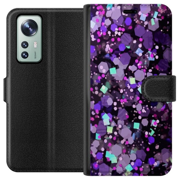 Yhteensopiva Lompakkokotelo Xiaomi 12 Violetti Kimalle