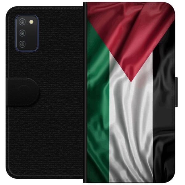 Kompatibelt Lommeboketui til Samsung Galaxy A03s Palestinaflagget – ikoniskt symbol på frihet i rødt, svart, hvitt og grønt