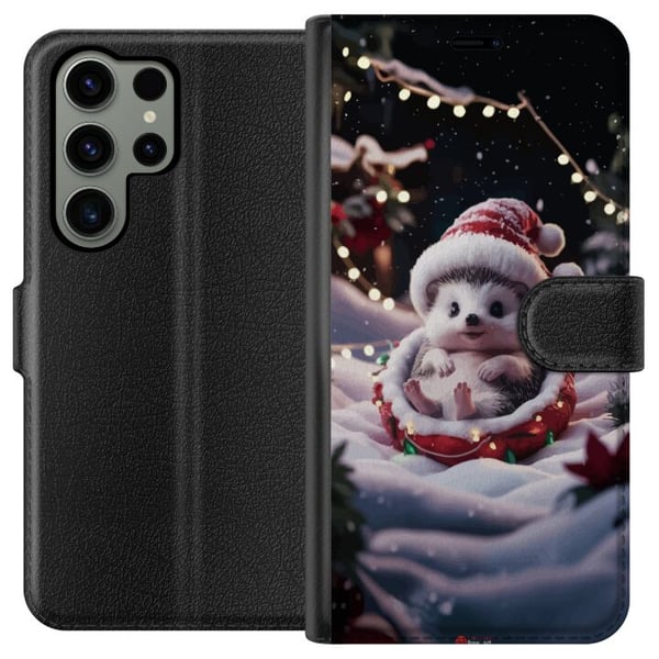 Kompatibel Tegnebogsetui til Samsung Galaxy S23 Ultra Juleagtig pindsvin sød vinter hyggelige lys nissehue pindsvin sød jul yndig højtid plakat Kompatibel Tegnebogsetui til Samsung Galaxy S23 Ultra Juleagtig pindsvin sød vinter hyggelige lys nissehue pindsvin sød jul yndig højtid plakat