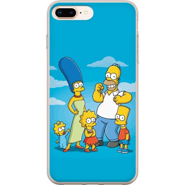 Yhteensopiva Puhelinkuori Apple iPhone 8 Plus The Simpsons -perhepotretti, jossa ovat Homer, Marge, Bart, Lisa ja Maggie, ikoninen piirrosaihe Yhteensopiva Puhelinkuori Apple iPhone 8 Plus The Simpsons -perhepotretti, jossa ovat Homer, Marge, Bart, Lisa ja Maggie, ikoninen piirrosaihe