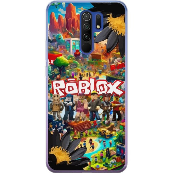 Kompatibel Mobilcover til Xiaomi Redmi 9 Roblox-spilverden med populære karakterer, farverige omgivelser og eventyr – perfekt til børn og unge, der e