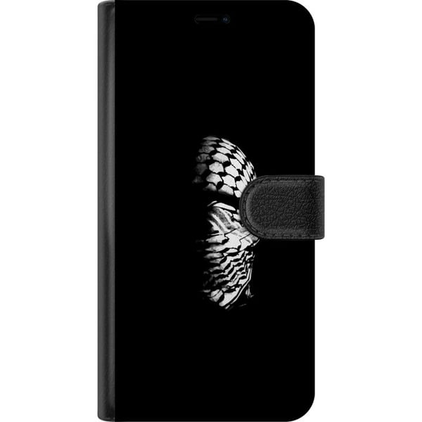 Kompatibelt Lommeboketui til Samsung Galaxy S23 Keffiyeh-mønster - klassisk svart-hvit palestinsk sjal med kulturell betydning