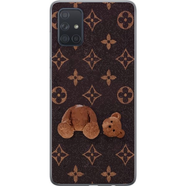 Kompatibel Mobilcover til Samsung Galaxy A71 Grafisk monogrammønster med opsplittet bamse i kunstnerisk stil