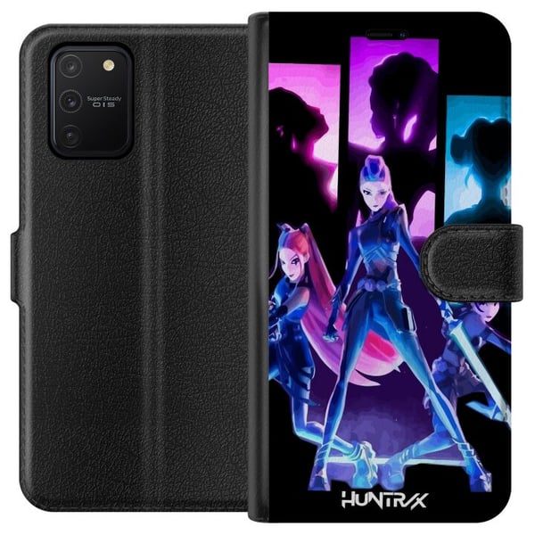 Kompatibelt Lommeboketui til Samsung Galaxy S10 Lite Futuristisk girl group-illustrasjon med neonlys og sterke farger i sci-fi-estetikk Kompatibelt Lommeboketui til Samsung Galaxy S10 Lite Futuristisk girl group-illustrasjon med neonlys og sterke farger i sci-fi-estetikk