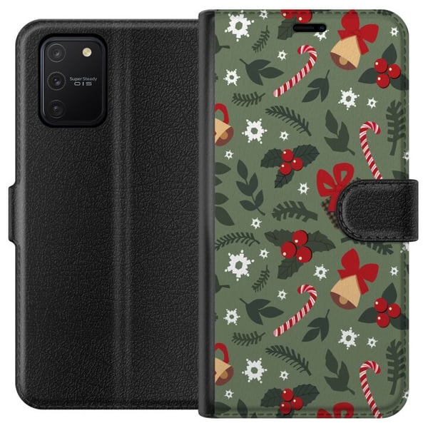 Kompatibelt Lommeboketui til Samsung Galaxy S10 Lite God Jul mønster Kompatibelt Lommeboketui til Samsung Galaxy S10 Lite God Jul mønster