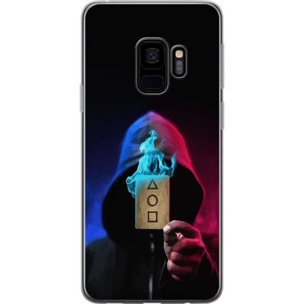 Kompatibelt Mobilskal till Samsung Galaxy S9 Squid Game poster Netflix koreansk serie survival drama mask kort hooded retro design thriller fanart Kompatibelt Mobilskal till Samsung Galaxy S9 Squid Game poster Netflix koreansk serie survival drama mask kort hooded retro design thriller fanart