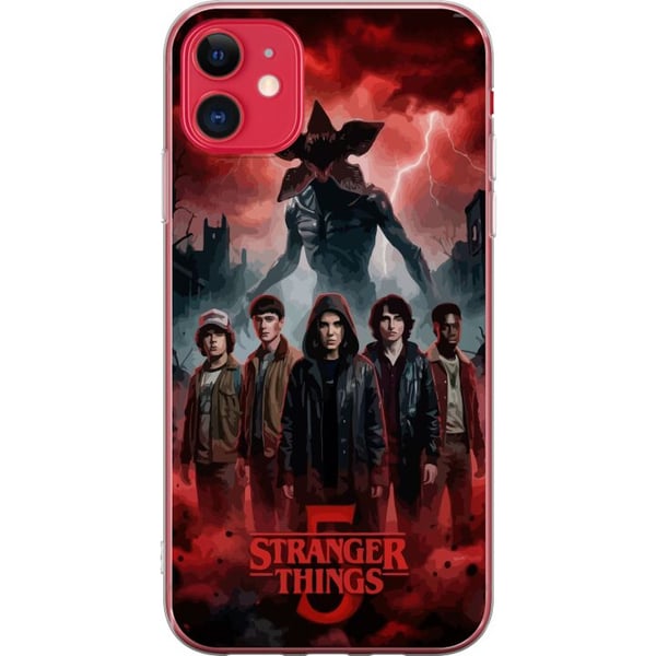 Kompatibelt Mobilskal till Apple iPhone 11 Mörk Stranger Things-inspirerad fantasyillustration med åska och dramatisk skräckstämning