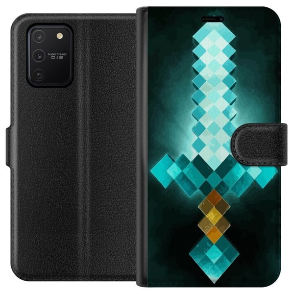 Kompatibelt Lommeboketui til Samsung Galaxy S10 Lite Minecraft sverd Kompatibelt Lommeboketui til Samsung Galaxy S10 Lite Minecraft sverd