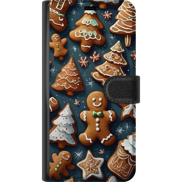 Kompatibelt Lommeboketui til Samsung Galaxy S10 Lite Pepperkaker formet som grantrær, figurer og stjerner, dekorert med glasur i et koselig vintermøn