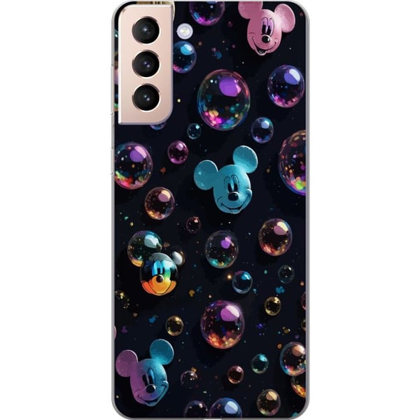 Yhteensopiva Puhelinkuori Samsung Galaxy S21 Musse Pigg Disney Bubblor Design Roligt Motiv Populär